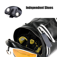 Top Outdoor PU Leather męskie torby siłownia klasyczna torba podróżna trening fitness torby na ramię z niezależną kieszenią na buty 4